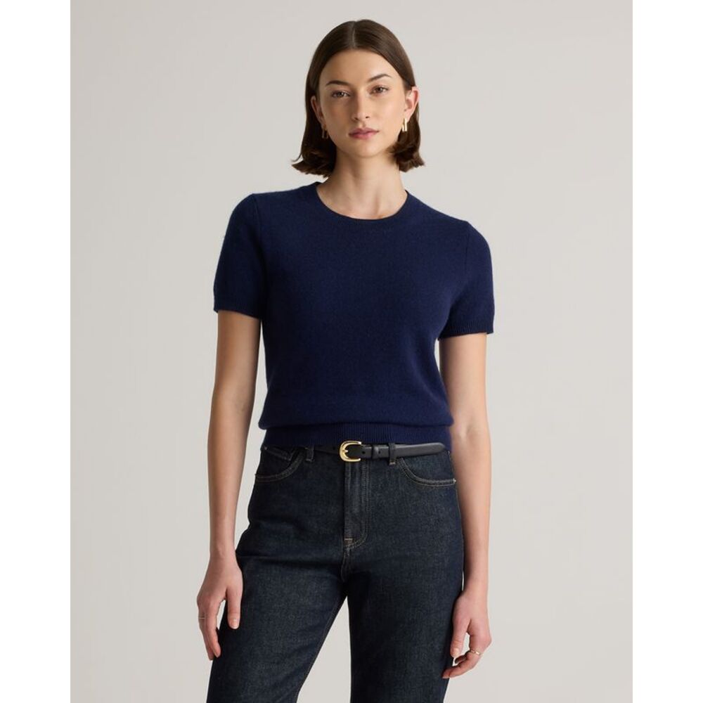 Quince Navy Blue Women's Top